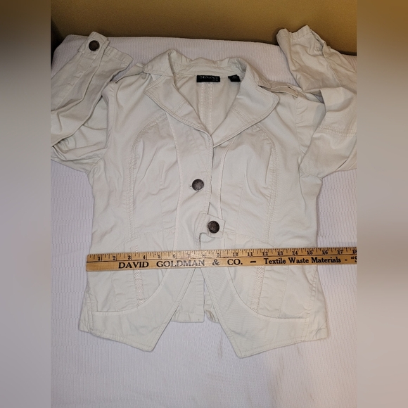 Ideology 100% Cotton White Jacket sz Petite S - Picture 5 of 7